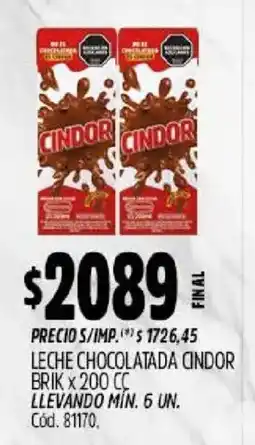 Supermercados Yaguar Cindor leche chocolatada oferta