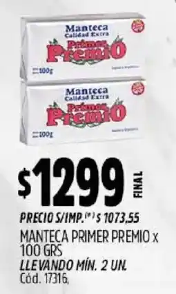 Supermercados Yaguar Manteca primer premio oferta