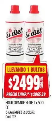 Supermercados Yaguar Si diet edulcorante de mesa oferta