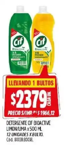Supermercados Yaguar Cif detergente bioactive oferta