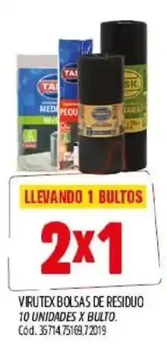 Supermercados Yaguar Virutex bolsas de residuo oferta