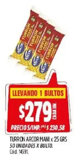 Supermercados Yaguar Arcor turron mani oferta