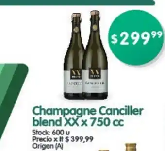 Supermercados Buenos Días Champagne Canciller blend xx x 750cc oferta