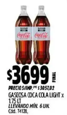 Supermercados Yaguar Coca cola gaseosa coca cola light oferta