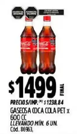 Supermercados Yaguar Coca cola gaseosa oferta