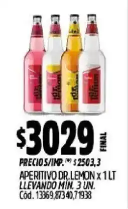 Supermercados Yaguar Dr. lemon aperitivo oferta