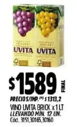Supermercados Yaguar Uvita vino oferta