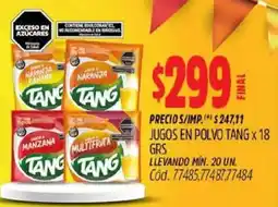 Supermercados Yaguar Tang jugos en polvo oferta