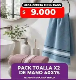Supermayorista Vital Pack toalla x2 de mano 40x75 oferta