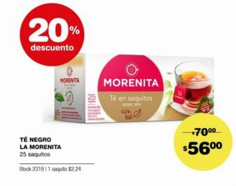 Atomo Conviene La Morenita Té Negro oferta