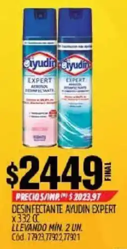 Supermercados Yaguar Ayudin desinfectante expert oferta