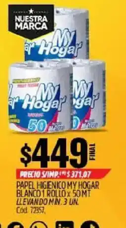 Supermercados Yaguar My hogar papel higienico oferta