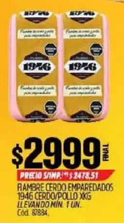 Supermercados Yaguar 1946 rambre cerdo emparedados oferta