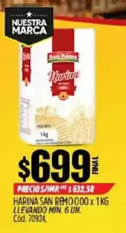 Supermercados Yaguar San remo harina oferta