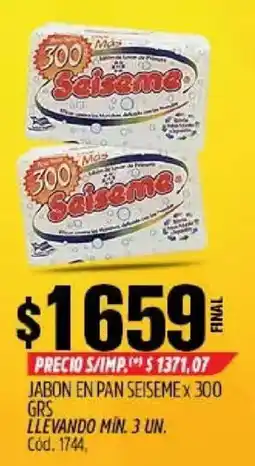 Supermercados Yaguar Seiseme jabon en pan oferta