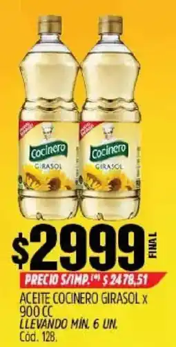Supermercados Yaguar Cocinero aceite girasol oferta