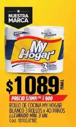 Supermercados Yaguar My hogar rollo de cocina blanco oferta