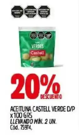 Supermercados Yaguar Castell aceituna verde oferta