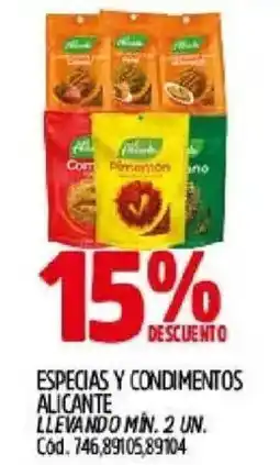 Supermercados Yaguar Alicante especias y condimentos oferta