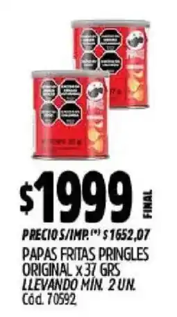 Supermercados Yaguar Pringles papas fritas original oferta