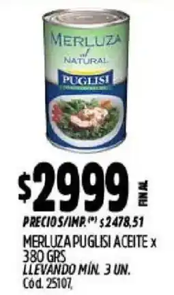 Supermercados Yaguar Puglisi merluza natural oferta
