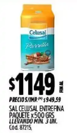 Supermercados Yaguar Sal celusal entrefina paquete oferta