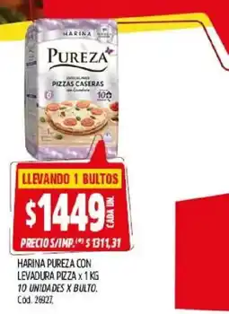 Supermercados Yaguar Pureza harina para pizzas caseras con levadura oferta