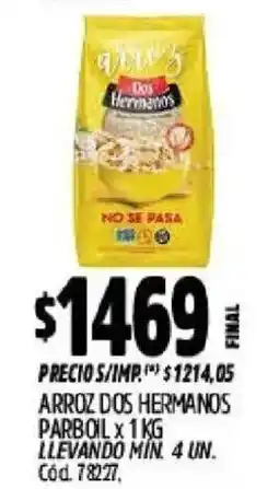 Supermercados Yaguar Dos hermanos arroz parboil oferta