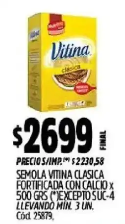 Supermercados Yaguar Vitina semola vitina clasica oferta