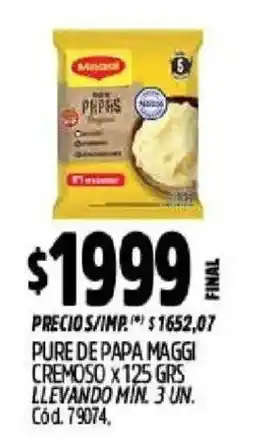 Supermercados Yaguar Maggi pure de papa cremoso oferta