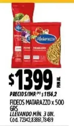 Supermercados Yaguar Matarazzo fideos oferta