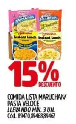 Supermercados Yaguar Maruchan comida lista maruchan/ pasta veloce oferta