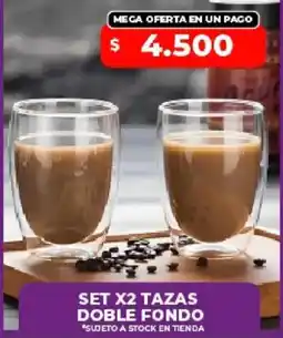 Supermayorista Vital Set x2 tazas doble fondo oferta