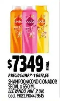 Supermercados Yaguar Seda shampoo/condicionador oferta