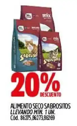 Supermercados Yaguar Sabrositos alimento seco oferta