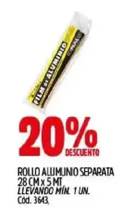 Supermercados Yaguar Film de aluminio oferta