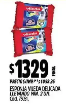 Supermercados Yaguar Vileda esponja delicada oferta