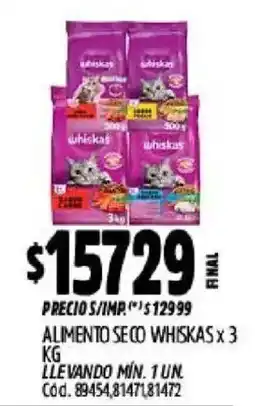 Supermercados Yaguar Whiskas alimento seco oferta