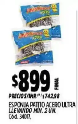 Supermercados Yaguar Espuma patito acero ultra oferta
