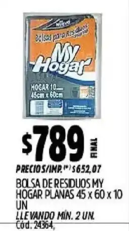 Supermercados Yaguar My hogar bolsa de residuos planas oferta
