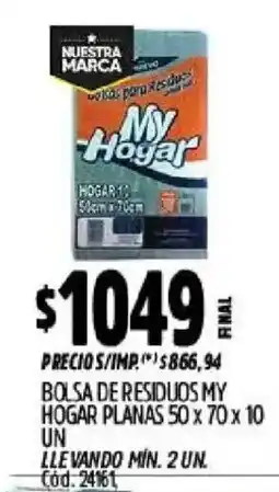 Supermercados Yaguar My hogar bolsa de residuos oferta