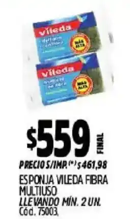 Supermercados Yaguar Vileda esponja fibra multiuso oferta