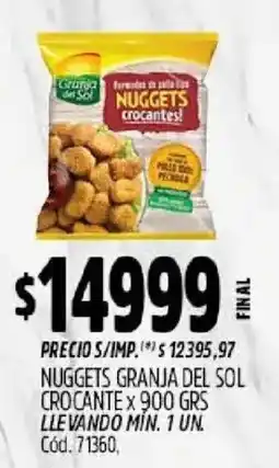 Supermercados Yaguar Granja del sol nuggets crocantes oferta