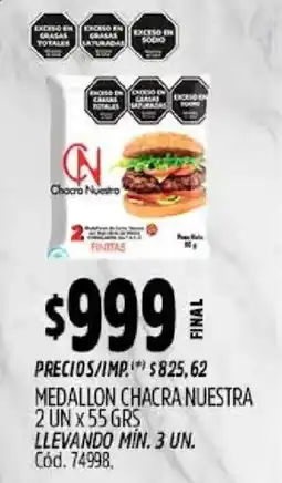 Supermercados Yaguar Chacra Nuestra medallon oferta