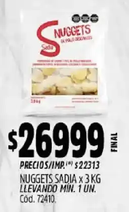 Supermercados Yaguar Sadia nuggets de pollo deshuesado oferta