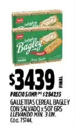 Supermercados Yaguar Bagley galletitas cereal oferta