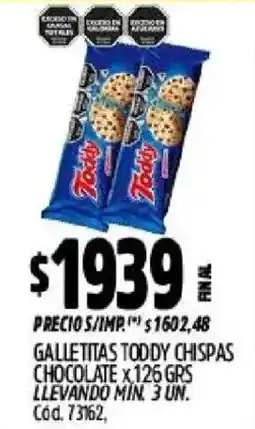 Supermercados Yaguar Toddy galletitas chispas chocolate oferta