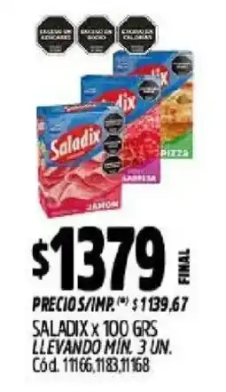 Supermercados Yaguar Saladix oferta