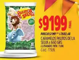 Supermercados Yaguar Palitos de la selva caramelos oferta