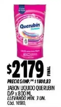 Supermercados Yaguar Querubin jabon liquido oferta
